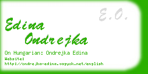 edina ondrejka business card